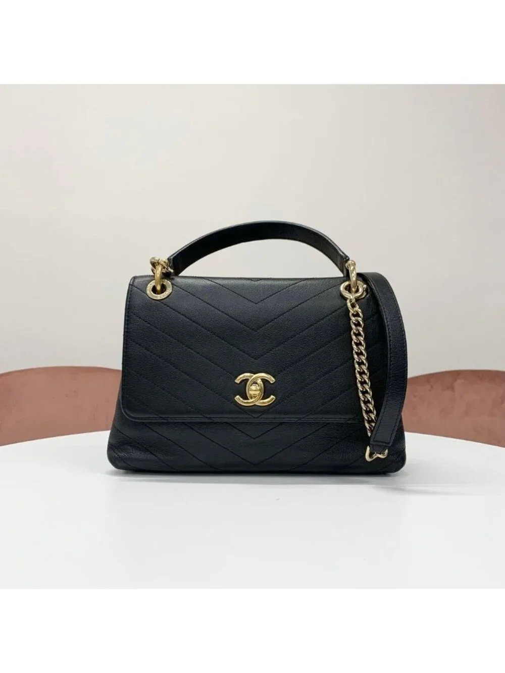 Chanel CC Logo Chain 2-Way Shoulder Bag